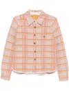 Guest In Residence Beige Dylan Plaid Shirt In Orange