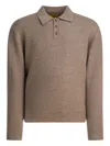 Guest In Residence Elbow-detailed Polo Shirt In Brown