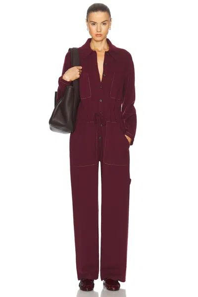 Guest In Residence Jumpsuit Aus Kaschmir In Burgundy