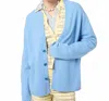 Guest In Residence Everywear Cardigan In Heather Blue In Blue