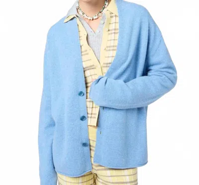 Guest In Residence Everywear Cardigan In Heather Blue