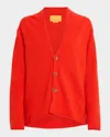 Guest In Residence Everywear Cashmere Knit Cardigan In Red