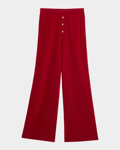 Guest In Residence Everywear Cashmere Knit Relaxed Pants In Black