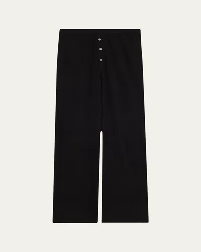 Guest In Residence Everywear Cashmere Knit Relaxed Pants In Black