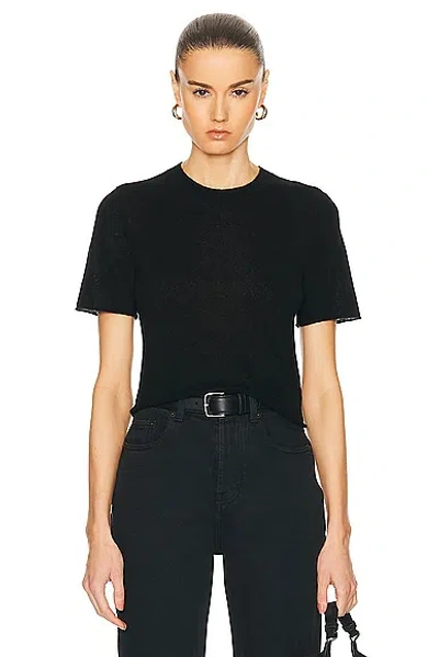 Guest In Residence Featherweight Crop Tee In Black