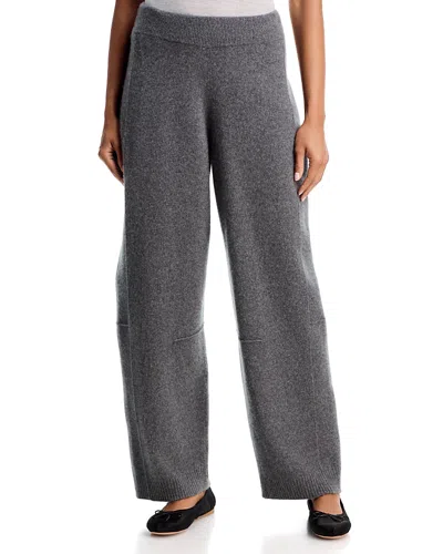 Guest In Residence Brushed Wool And Cashmere-blend Wide-leg Pants In Gray