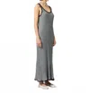 Guest In Residence Fine Stripe Maxi Dress In Black & Grey In Gray