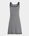 Guest In Residence Fine Stripe Tank Dress In Navy