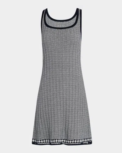 Guest In Residence Fine Stripe Tank Dress In Navy