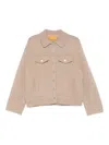 Guest In Residence Flap-pocket Knitted Jacket In Brown