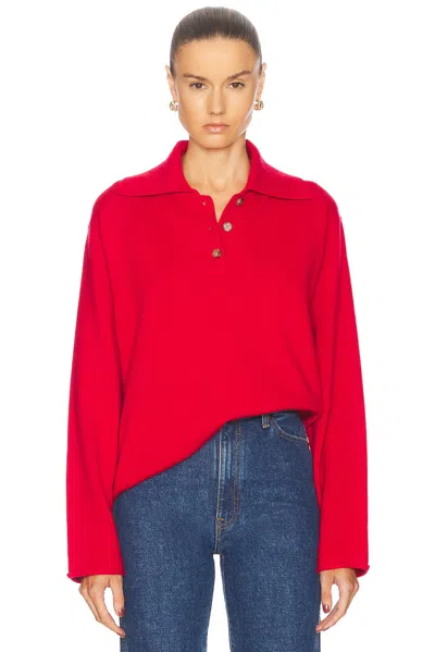 Guest In Residence For Fwrd Everyday Polo Top In Red