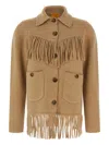 Guest In Residence Western Fringe Puffer Jackets Beige In Brown