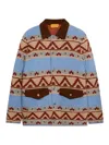Guest In Residence Western Industry Quilted Wool And Cashmere-blend Jacket In Blue