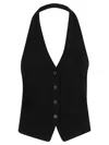Guest In Residence Cashmere Halterneck Vest In Black