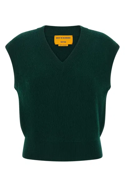 Guest In Residence Gilet 'rib' In Green
