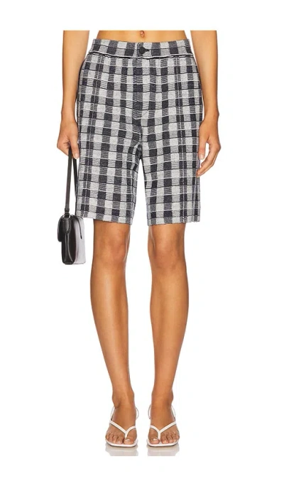Guest In Residence Gingham Bermuda Short In Black