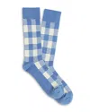 Guest In Residence Gingham Crew Socks In Blue