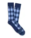 Guest In Residence Gingham Crew Socks In Blue