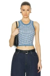 GUEST IN RESIDENCE GINGHAM TANK TOP