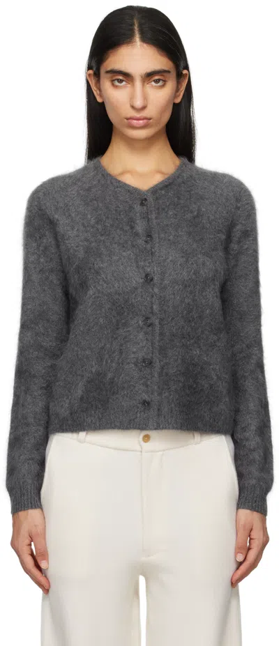 Guest In Residence Gray Grizzly Cardigan In Cha Charcoal