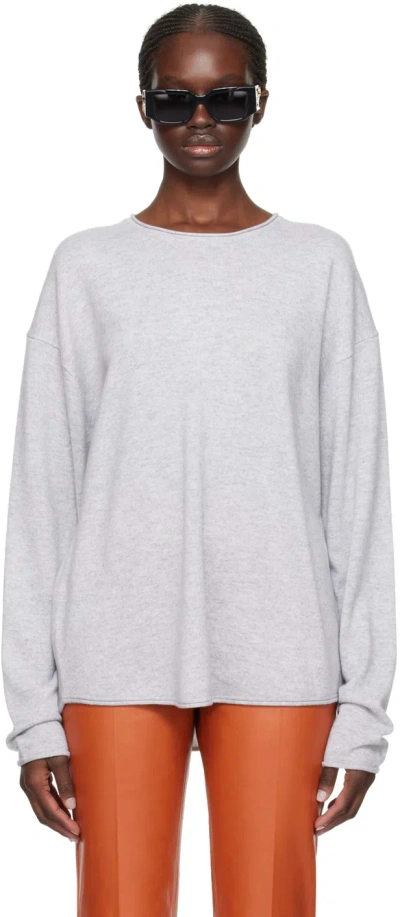 Guest In Residence Gray Oversized Sweater In Stone