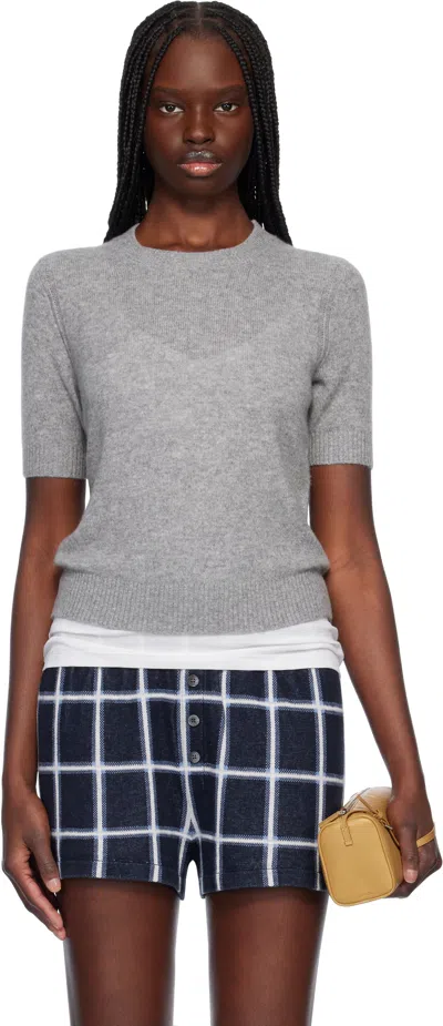 Guest In Residence Gray Sweater T-shirt In Hgr Heather Grey