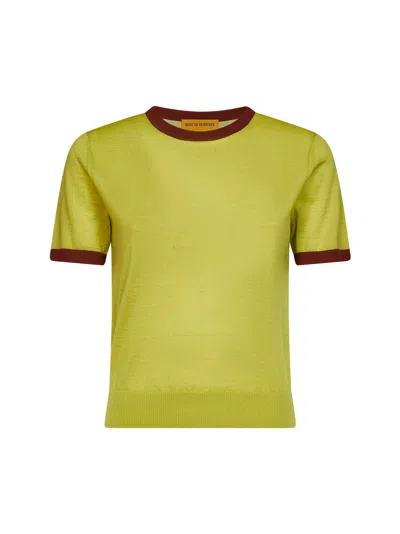 Guest In Residence Green Cashmere Knit Airy Ringer T-shirt