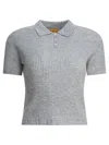Guest In Residence Grey Cashmere Polo Shirt In Gray