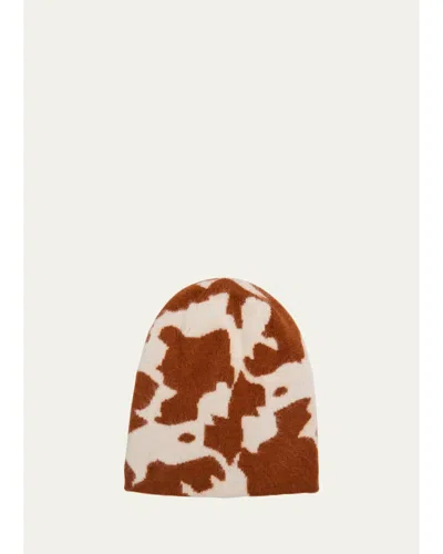 Guest In Residence Grizzly Cashmere Beanie In Cream/burnt Orange