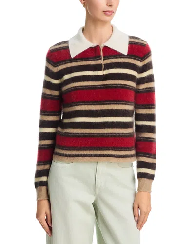 Guest In Residence Grizzly Cashmere Cropped Rugby Polo In Multi