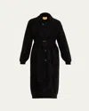 Guest In Residence Grizzly Cashmere Long Belted Coat In Black