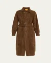 Guest In Residence Grizzly Cashmere Long Belted Coat In Chestnut