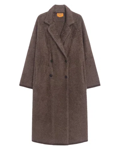 Guest In Residence Grizzly Double Breasted Coat In Brown