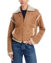 Guest In Residence Grizzly Cashmere Bomber Cardigan Almond/oatmeal In Almoat