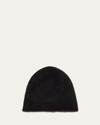 Guest In Residence Grizzly Reversible Cashmere Beanie In Black