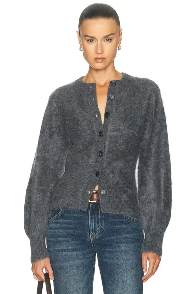 Guest In Residence Grizzly Sculpted Cardigan In Charcoal