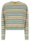 Guest In Residence Grizzly Stripe Crew Sweater In Multi