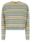 Guest In Residence Grizzly Stripe Crew Sweater In Multi
