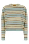 Guest In Residence Grizzly Stripe Crew Sweater In Multi