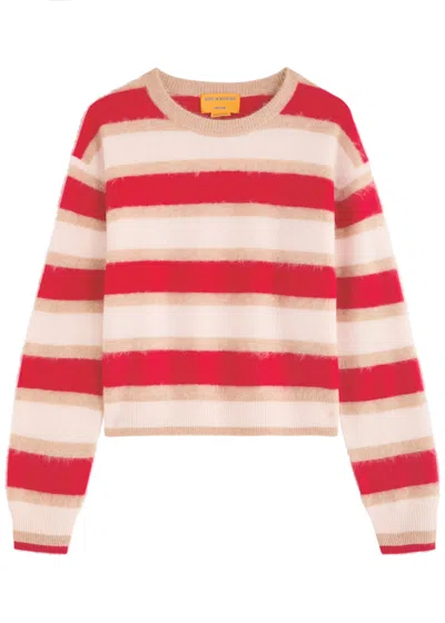 GUEST IN RESIDENCE GUEST IN RESIDENCE GRIZZLY STRIPED BRUSHED CASHMERE JUMPER