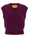 Guest In Residence Rib Vest In Purple