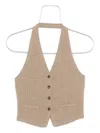 Guest In Residence Halterneck Vest In Animal Print