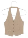 Guest In Residence Halterneck Vest In Animal Print