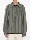 Guest In Residence Herringbone Striped Work Shirt In Multi