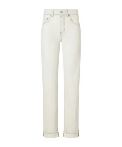 Guest In Residence White Everyday High-rise Wide-leg Jeans In Animal Print