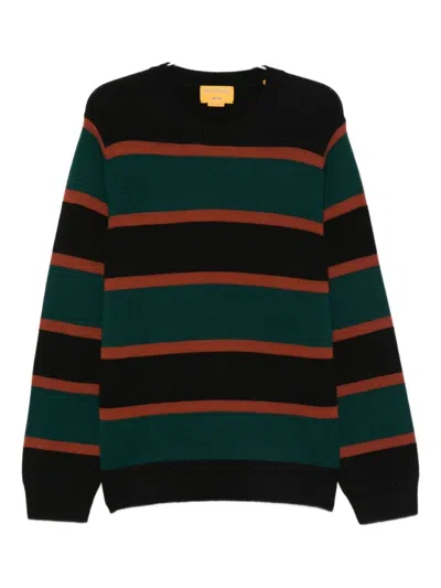 GUEST IN RESIDENCE HORIZONTAL STRIPE CASHMERE SWEATER WITH CREW NECKLINE
