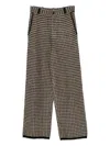 Guest In Residence Houndstooth Knit Trousers In Black