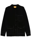 Guest In Residence Industry Topstitched Cashmere Jacket In Black