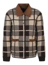 Guest In Residence Plaid Quilted Shirt Jacket In Brown