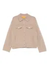 Guest In Residence Flap-pocket Knitted Jacket In Brown